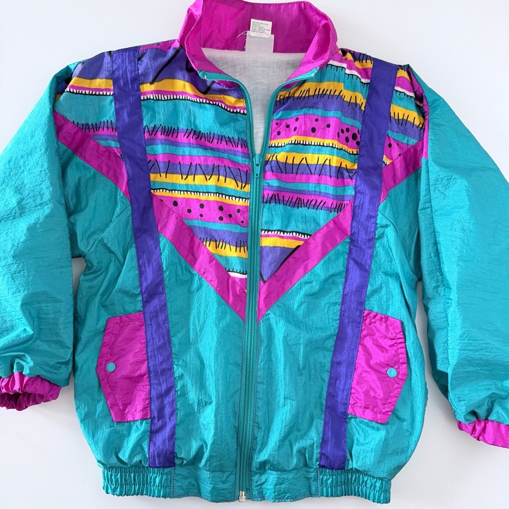 Prospirit Kids Vintage Retro Colorful Windbreaker Size M (7-8)
